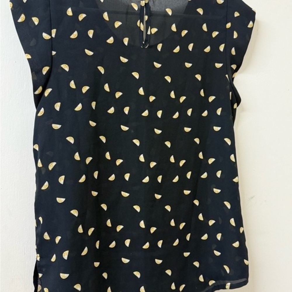 Black Top with Gold Pattern